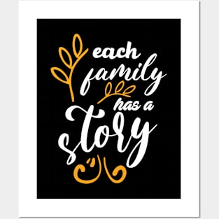 each family has as story typography Posters and Art